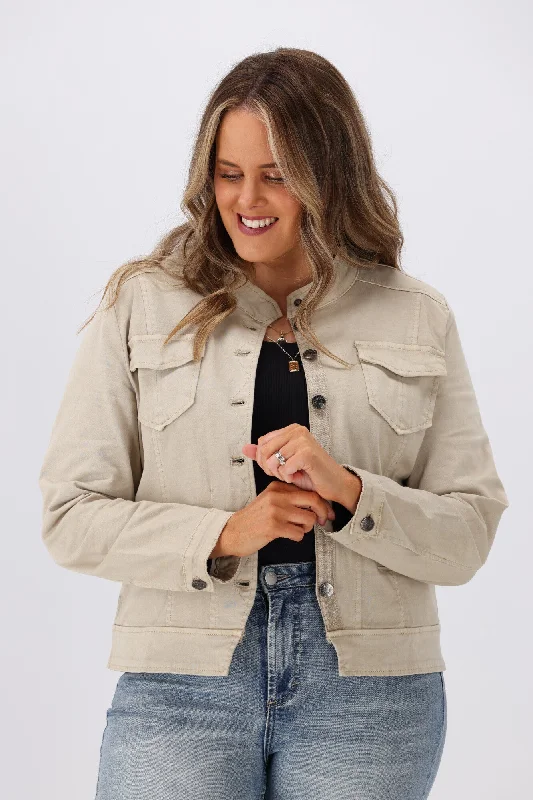 Threadz Maggie Denim Jacket Natural