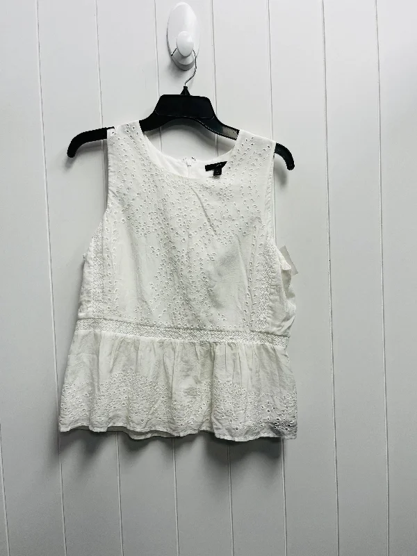 White Top Sleeveless J. Crew, Size 10