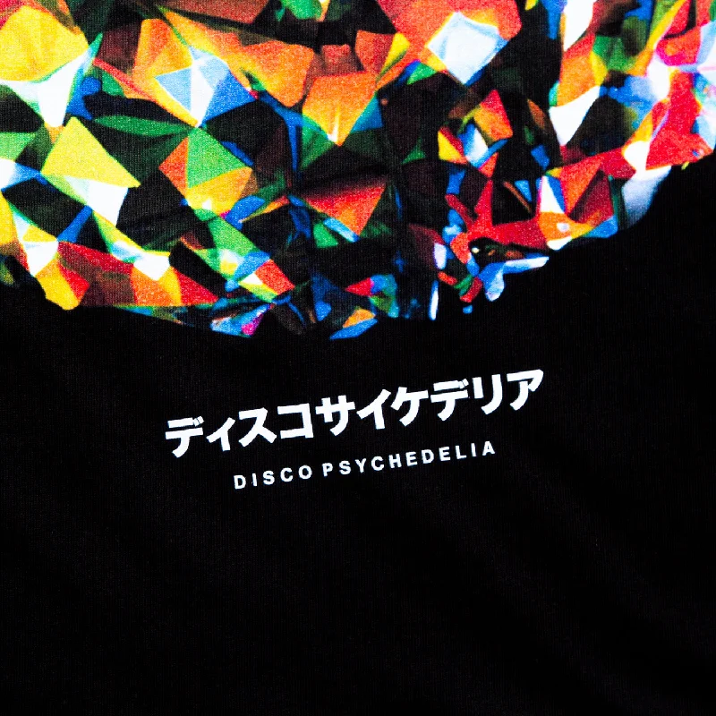 007 Disco Psychedelia Front Print - Tshirt - Black