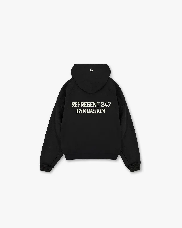 247 Gymnasium Boxy Hoodie - Off Black