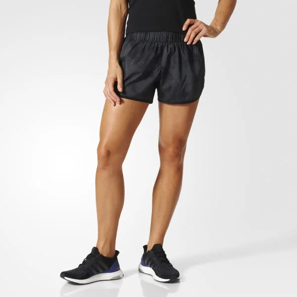 Adidas Women's M10 Graphic Shorts - black AZ8460