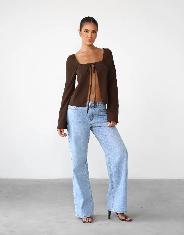 Aria Long Sleeve Top (Cocoa)