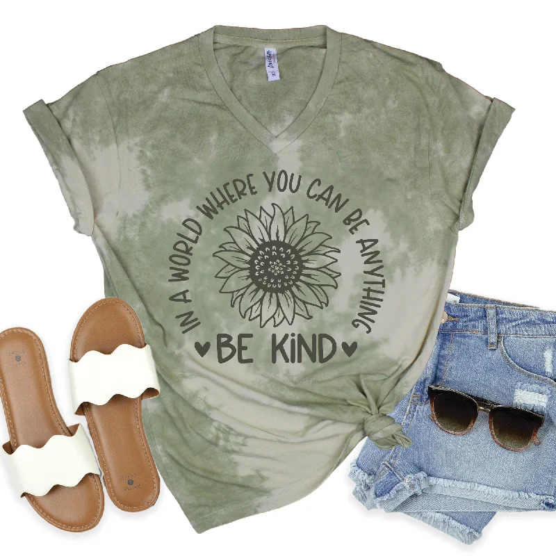 Be Kind Sunflower V-Neck