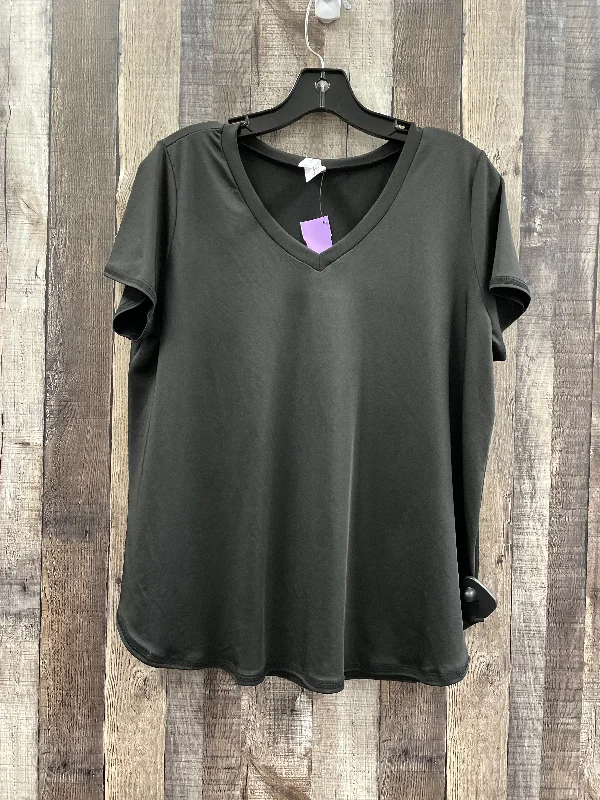 Black Blouse Short Sleeve Heimish Usa, Size L