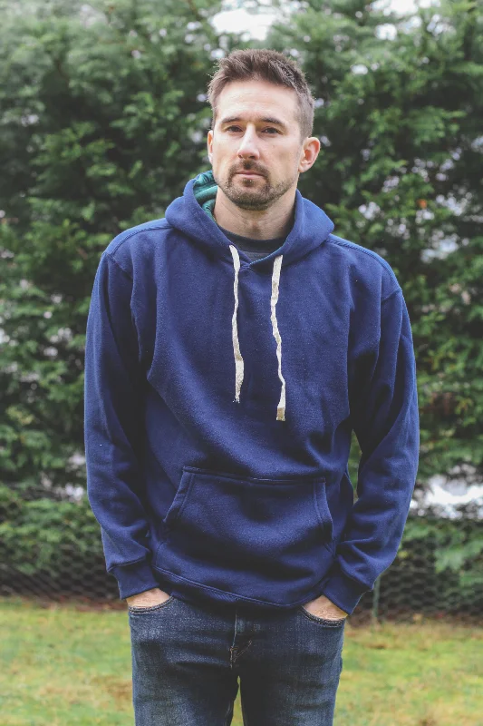 Unisex Drop Shoulder Eco Hoodie - Navy