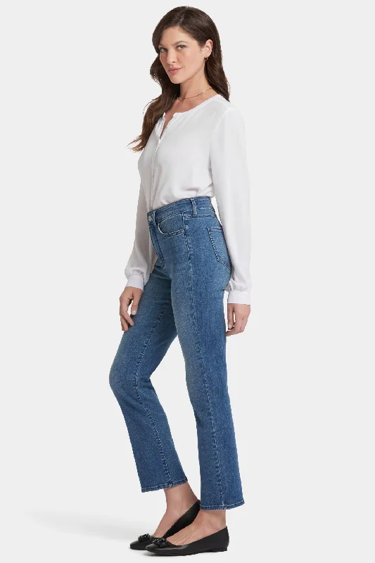 Callie High Straight Jeans - Mission Blue