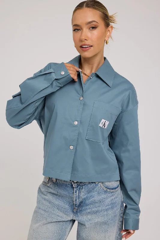 Calvin Klein Relaxed Overshirt Goblin Blue