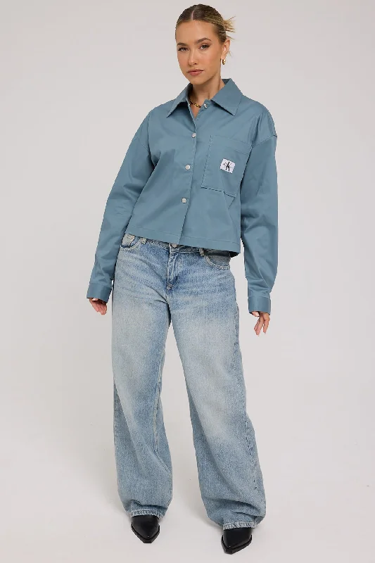 Calvin Klein Relaxed Overshirt Goblin Blue