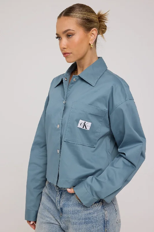 Calvin Klein Relaxed Overshirt Goblin Blue