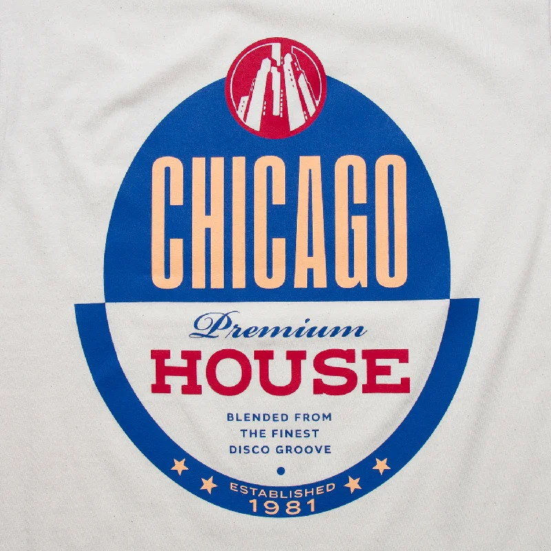 Chicago House Front Print - Tshirt - Natural