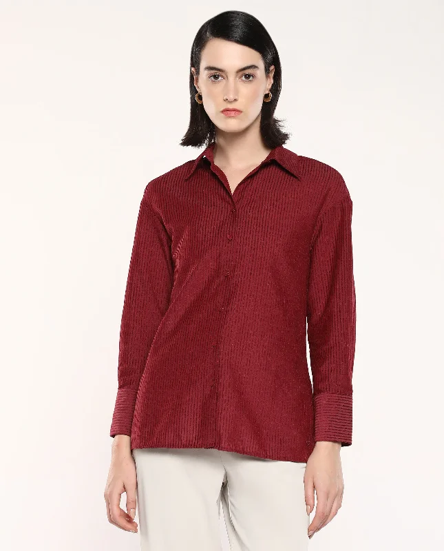 Rareism Women's Cinthia Brown Plain Shirt