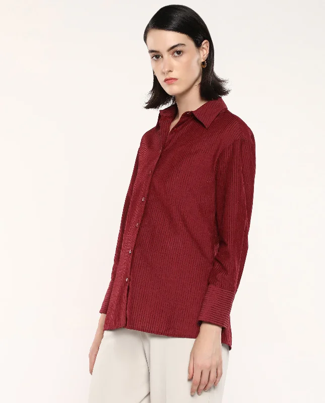 Rareism Women's Cinthia Brown Plain Shirt