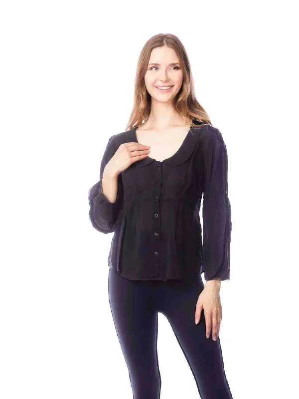 Tianello  - Sueded CUPRO Rayon Georgette ""Yeva""  Blouse