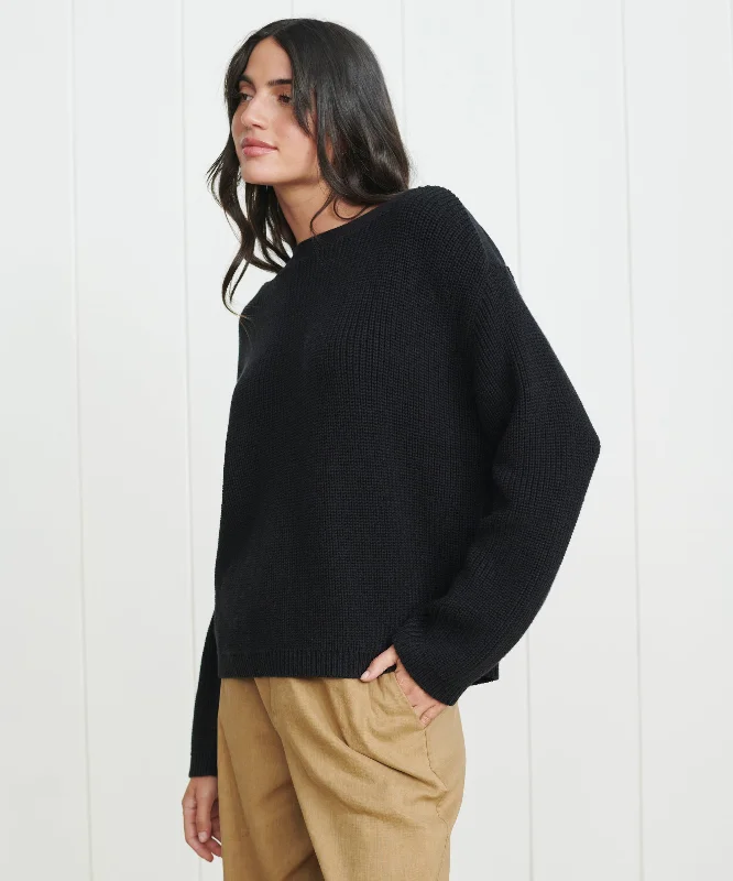 Cotton Boatneck Sweater