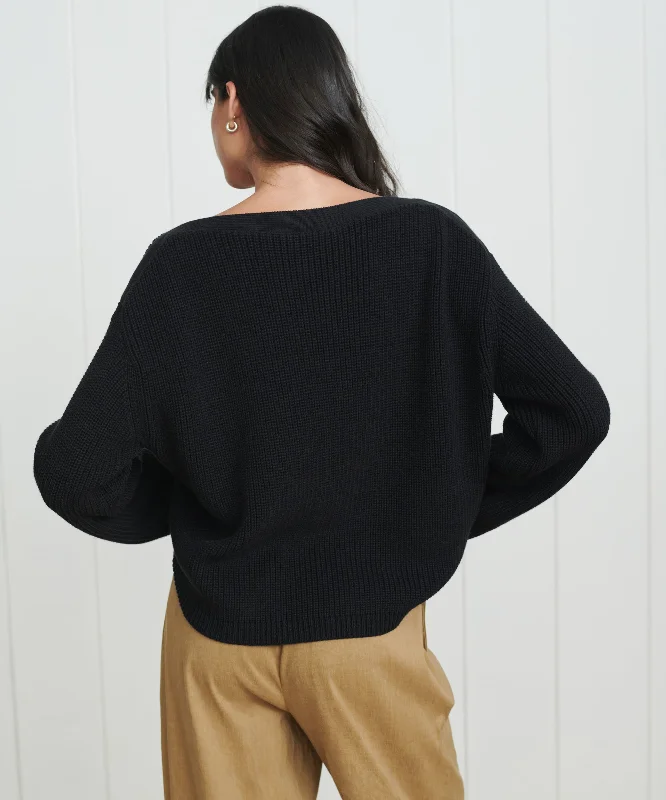 Cotton Boatneck Sweater