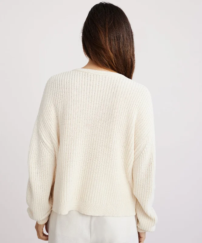 Cropped Cotton Cabin Sweater