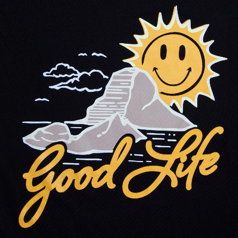 Es Vedrà Good Life Back  - Oversized Tshirt - Black