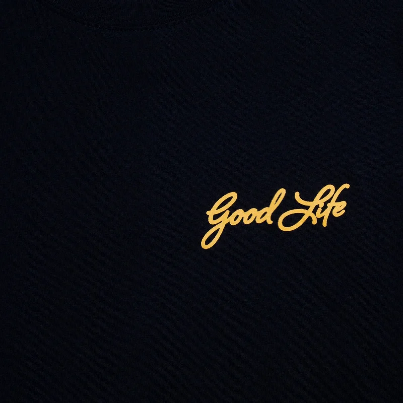 Es Vedrà Good Life Back  - Oversized Tshirt - Black