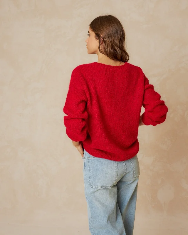 Indi & Cold Chunky V-Neck Sweater