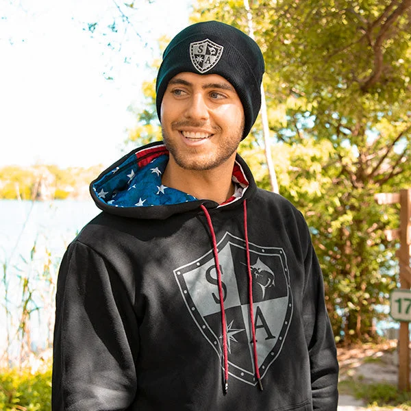 Classic Lined Hoodie | American Flag Shield