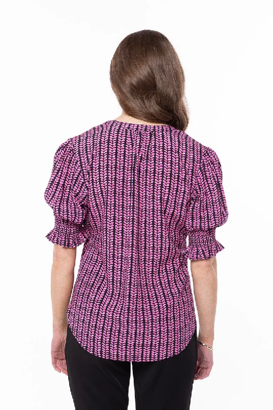 Leila + Luca Honey Blouse SS - Pink Stem