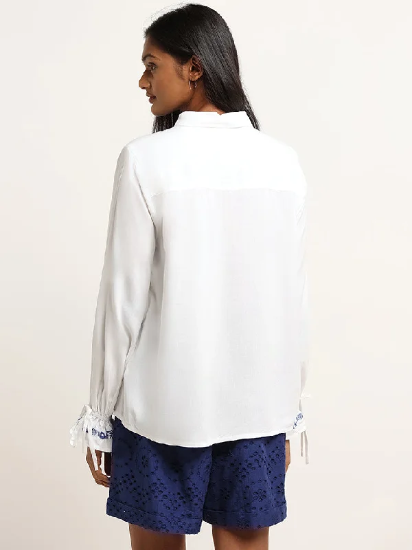 LOV White Embroidered Shirt