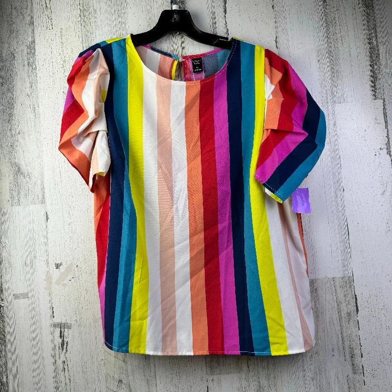 Multi-colored Blouse Short Sleeve emery rose Size Xl