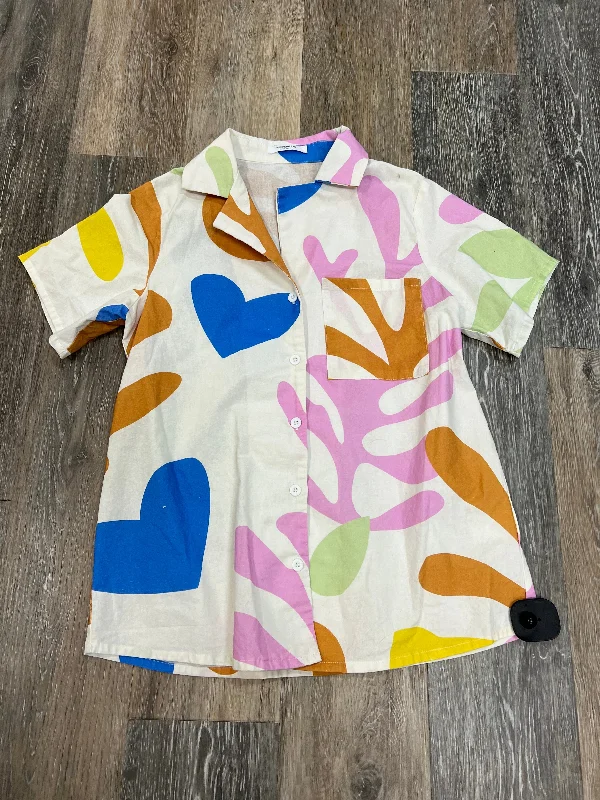 Multi-colored Blouse Short Sleeve Peppermayo , Size 2