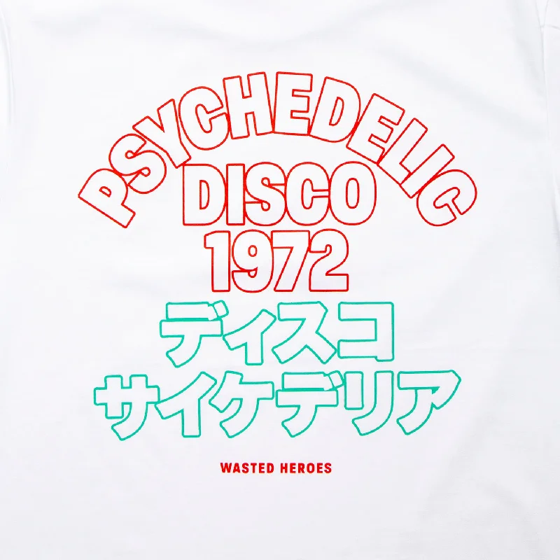 Outline 1972 Psychedelic Disco Back Print - Oversized Tshirt - White