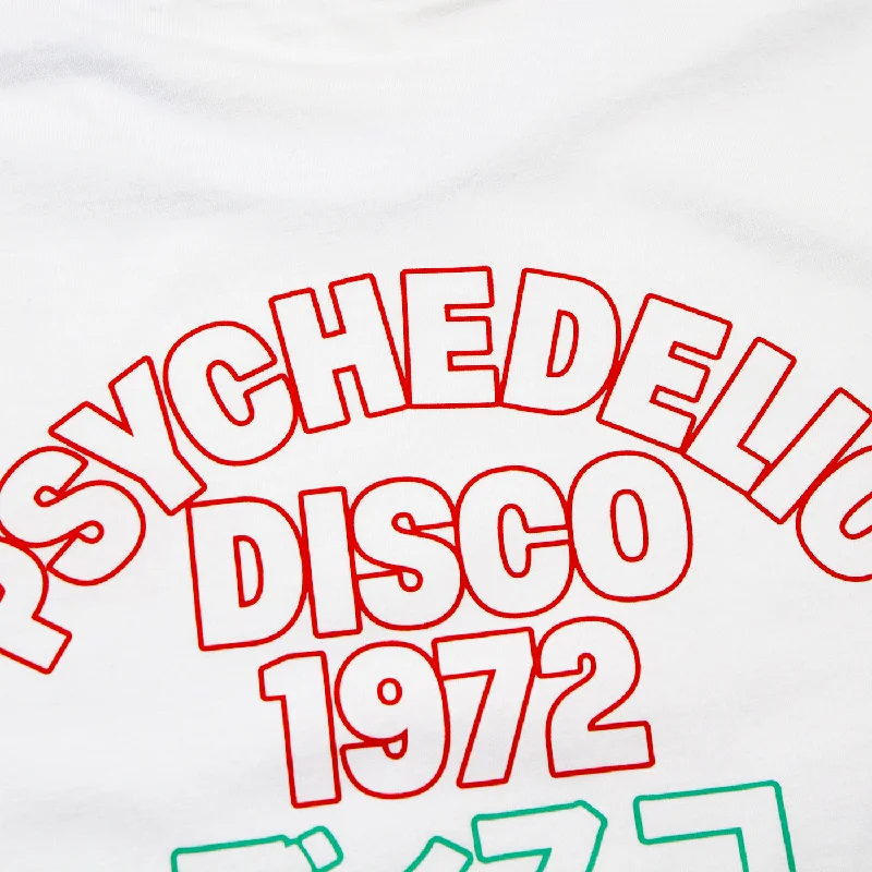 Outline 1972 Psychedelic Disco Back Print - Oversized Tshirt - White