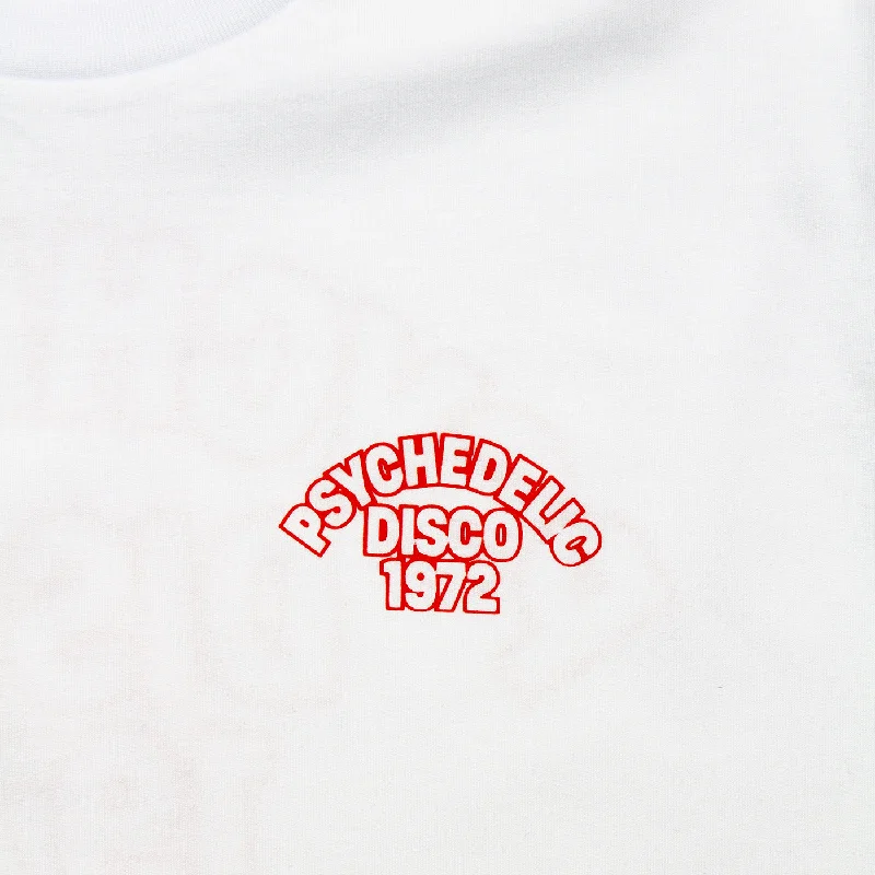 Outline 1972 Psychedelic Disco Back Print - Oversized Tshirt - White