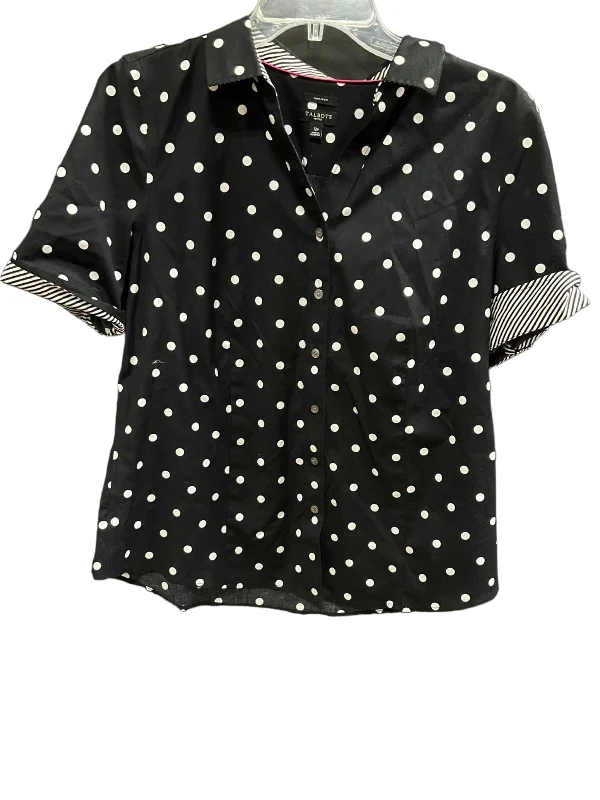 Polkadot Pattern Blouse Short Sleeve Talbots, Size 12petite