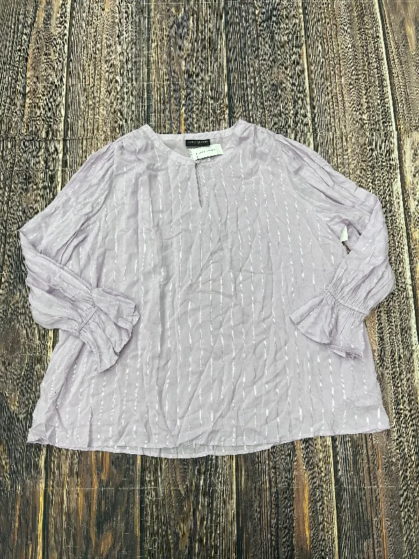 Purple Blouse Long Sleeve Lane Bryant, Size 1x