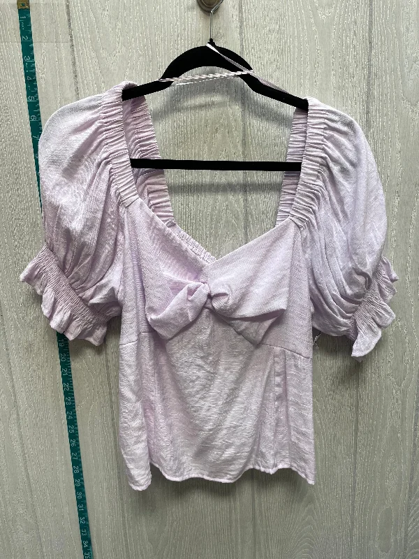 Purple Blouse Short Sleeve Nine West Apparel, Size Xl