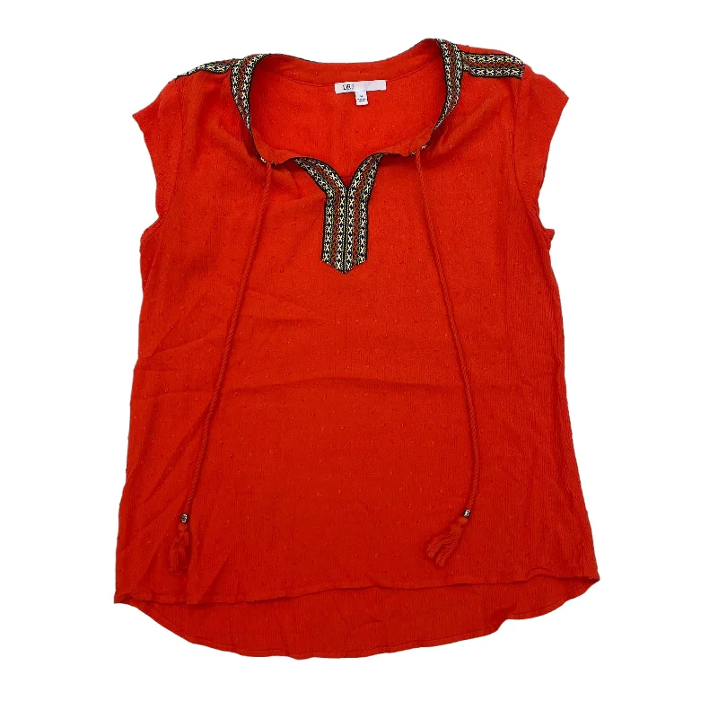 Red Blouse Short Sleeve Dr2, Size M