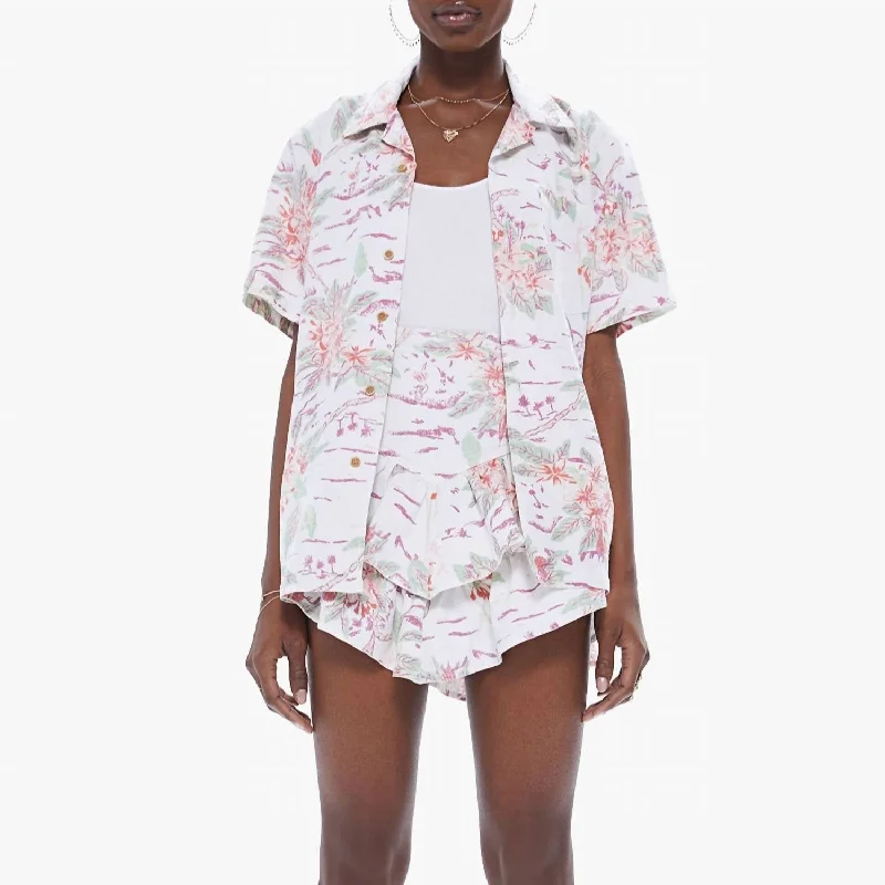 S/s Islander Top In Aloha