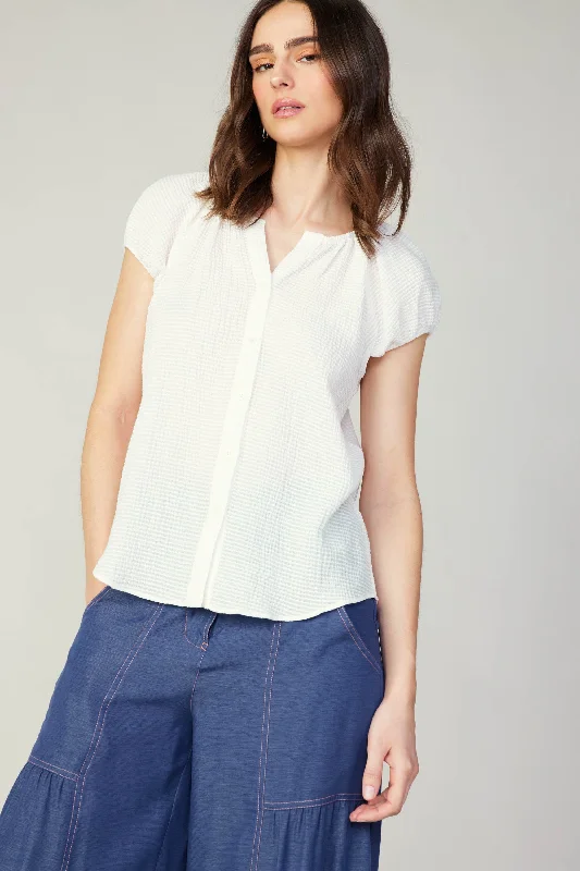 Buttoned Cotton Blouse