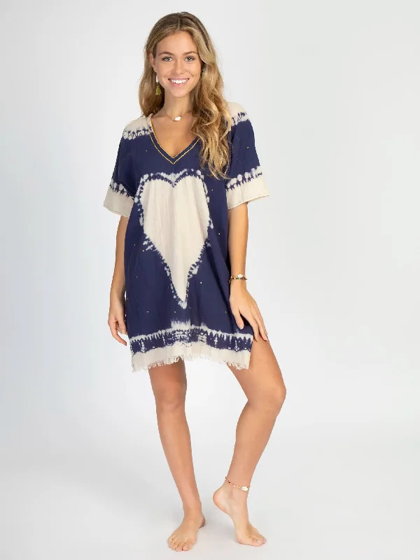 Sayulita Cotton Kaftan - Indigo