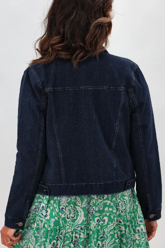 Sculpt Denim Jacket Dark Indigo