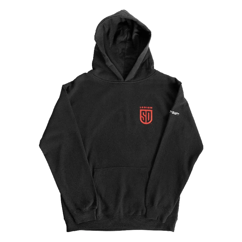 SD LEGION Shield Black Pullover Sweatshirt