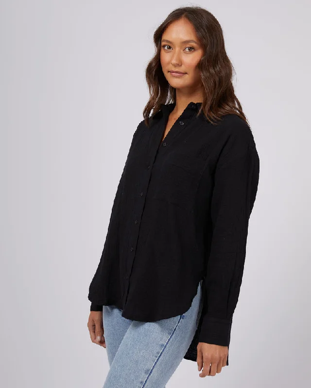 Silent Theory Mahlia Shirt Black