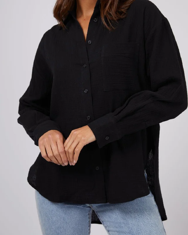 Silent Theory Mahlia Shirt Black