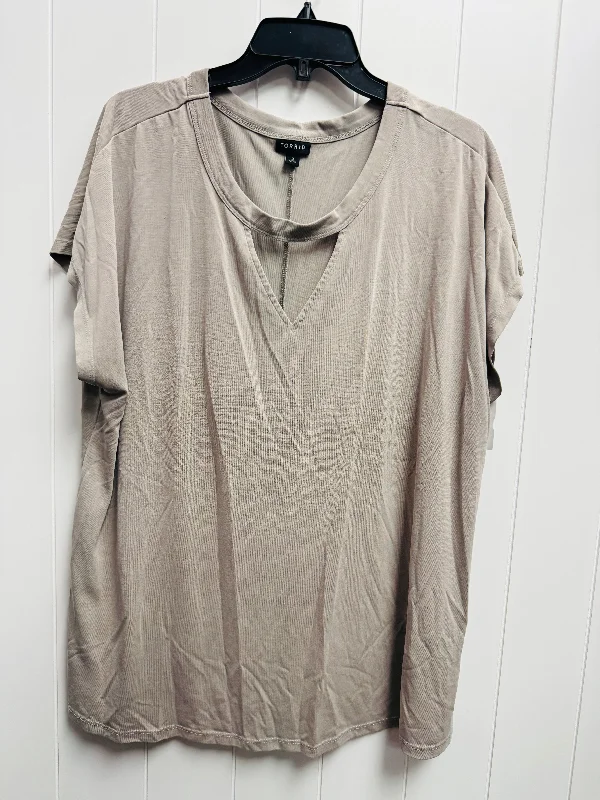 Tan Top Short Sleeve Torrid, Size 2x