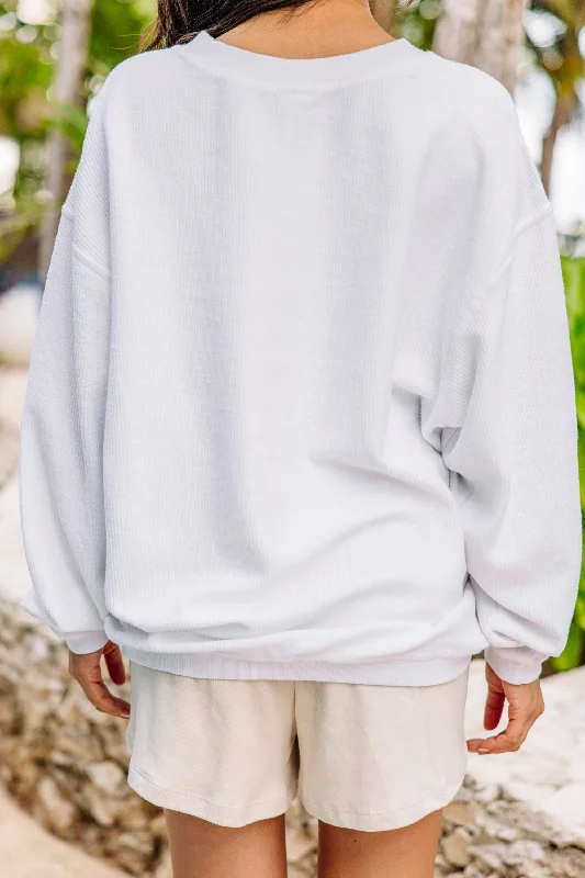 Tequila White Corded Graphic Sweatshirt