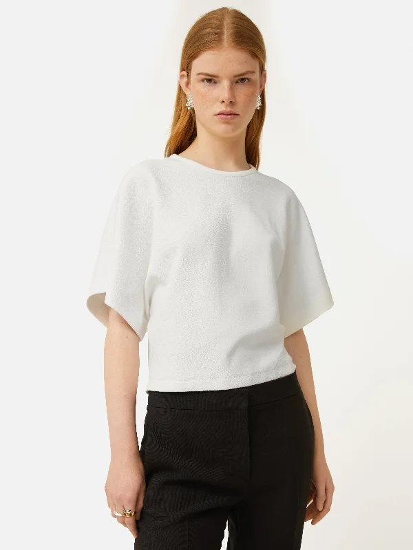 Textured Jersey Top | White