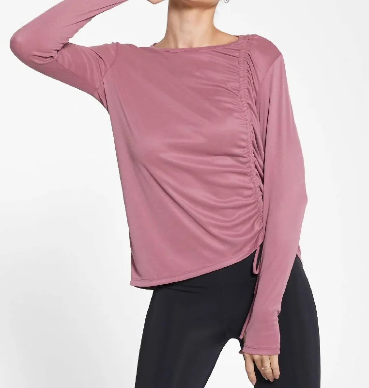 Trade Marlow Long Sleeve Top In Rosewood