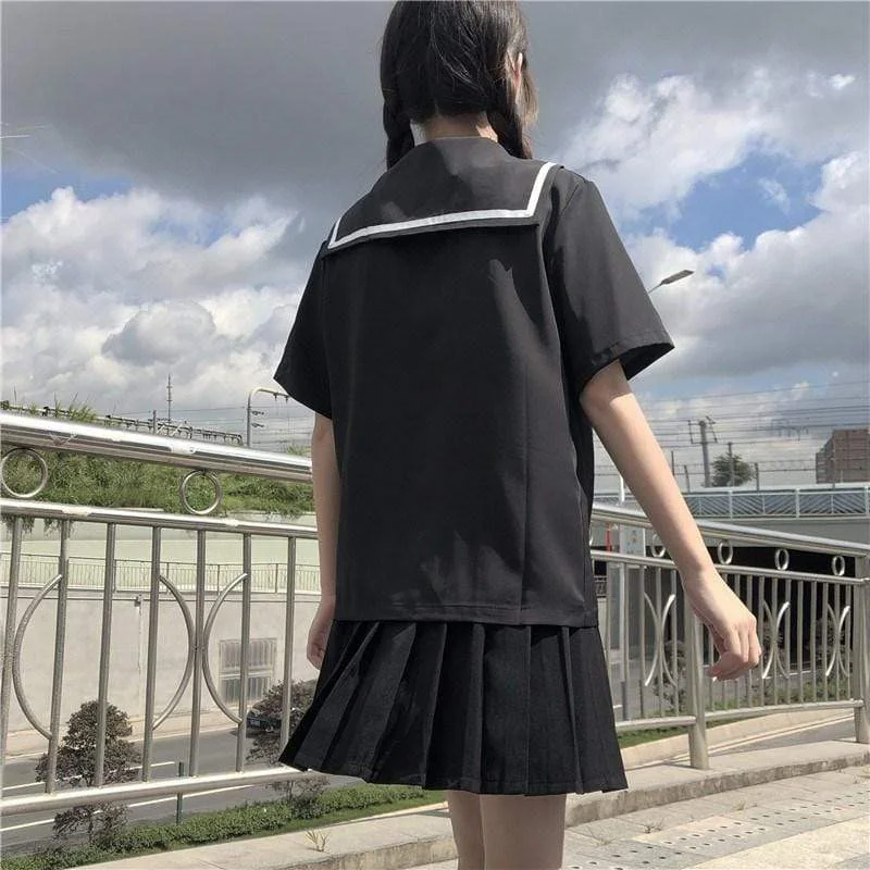 Women's Kawaii Single-breasted Pure Color Shirts