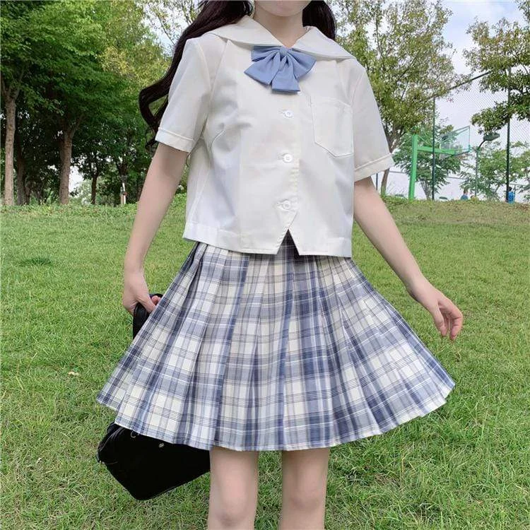 Women's Sailor Plaid Pleated Skirts