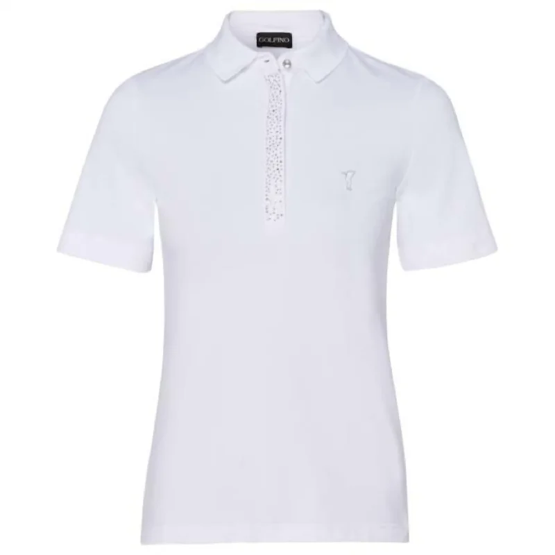 Women's The Melania Short Sleeve Polo In White